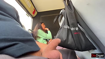 A opportunity meeting led to a hand-job and blow-job on a crowded bus